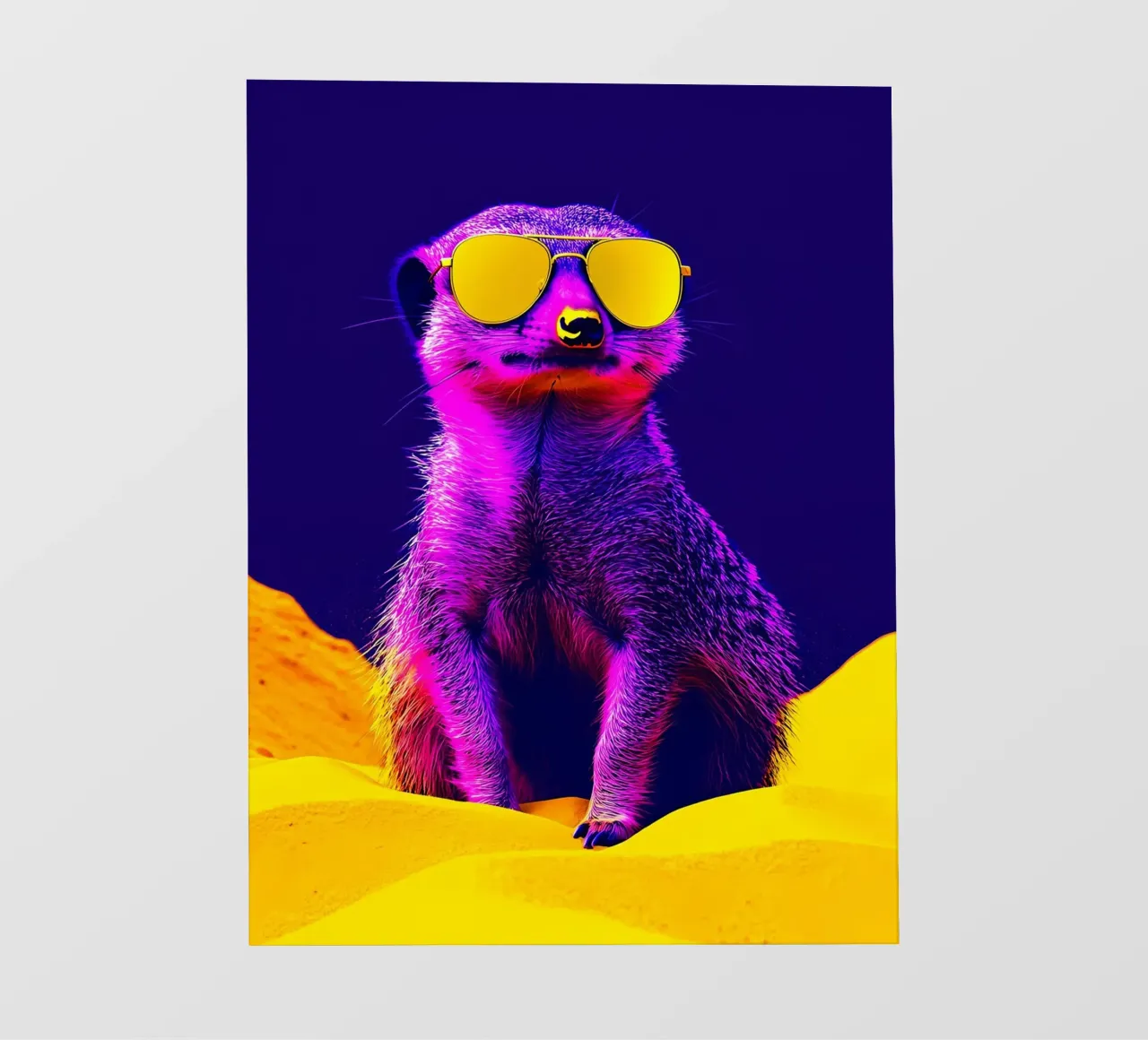 Gatto con gli occhiali da sole - Pop Art telo in pvc da ColorCrash Gallery