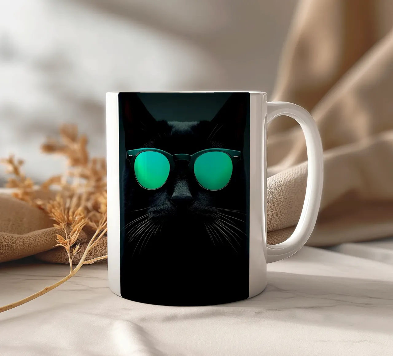 Gatto con occhiali da sole - Pop Art tazza in ceramica da ColorCrash Gallery