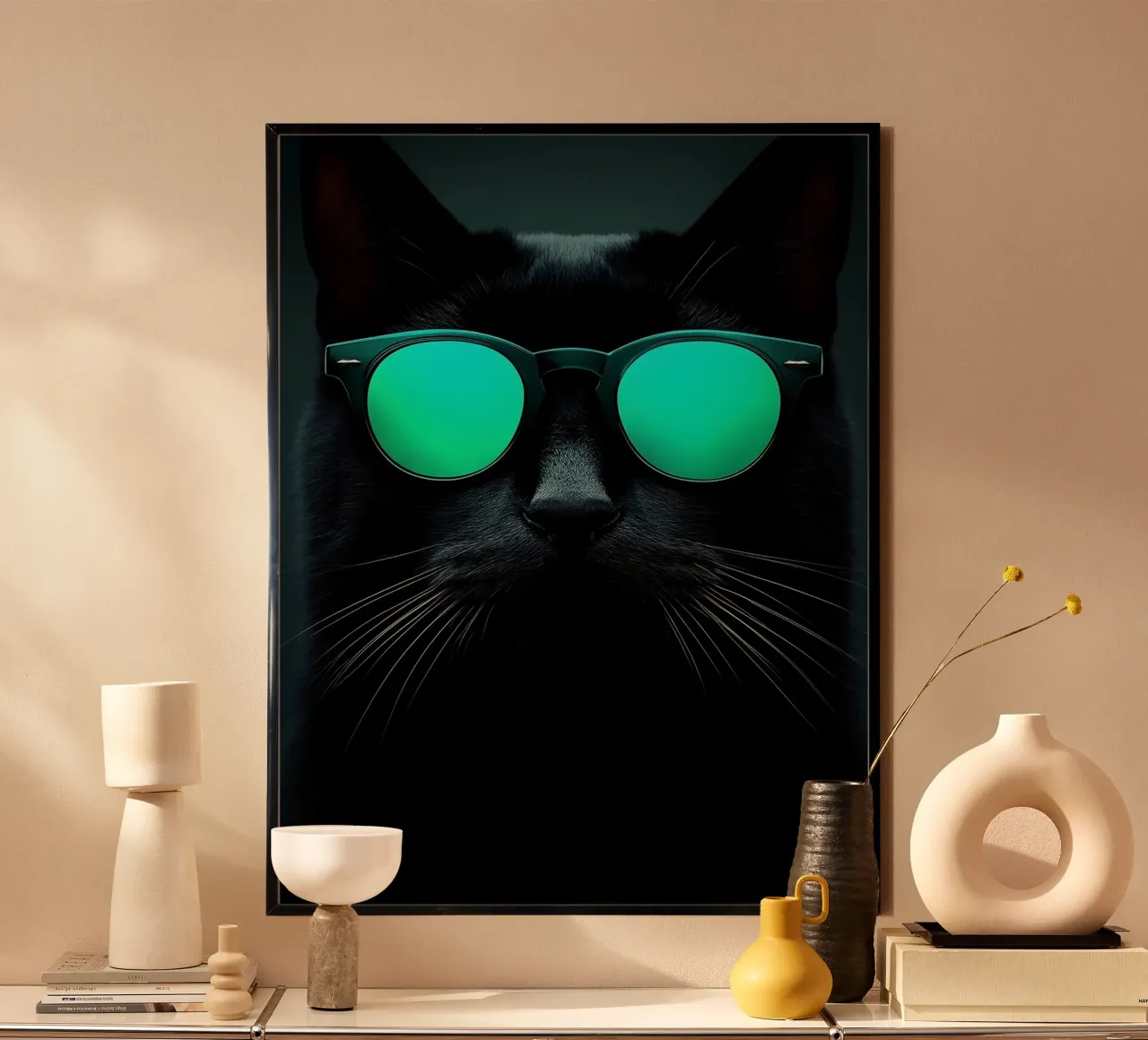 Gatto con occhiali da sole - Pop Art carta hahnemühle da ColorCrash Gallery