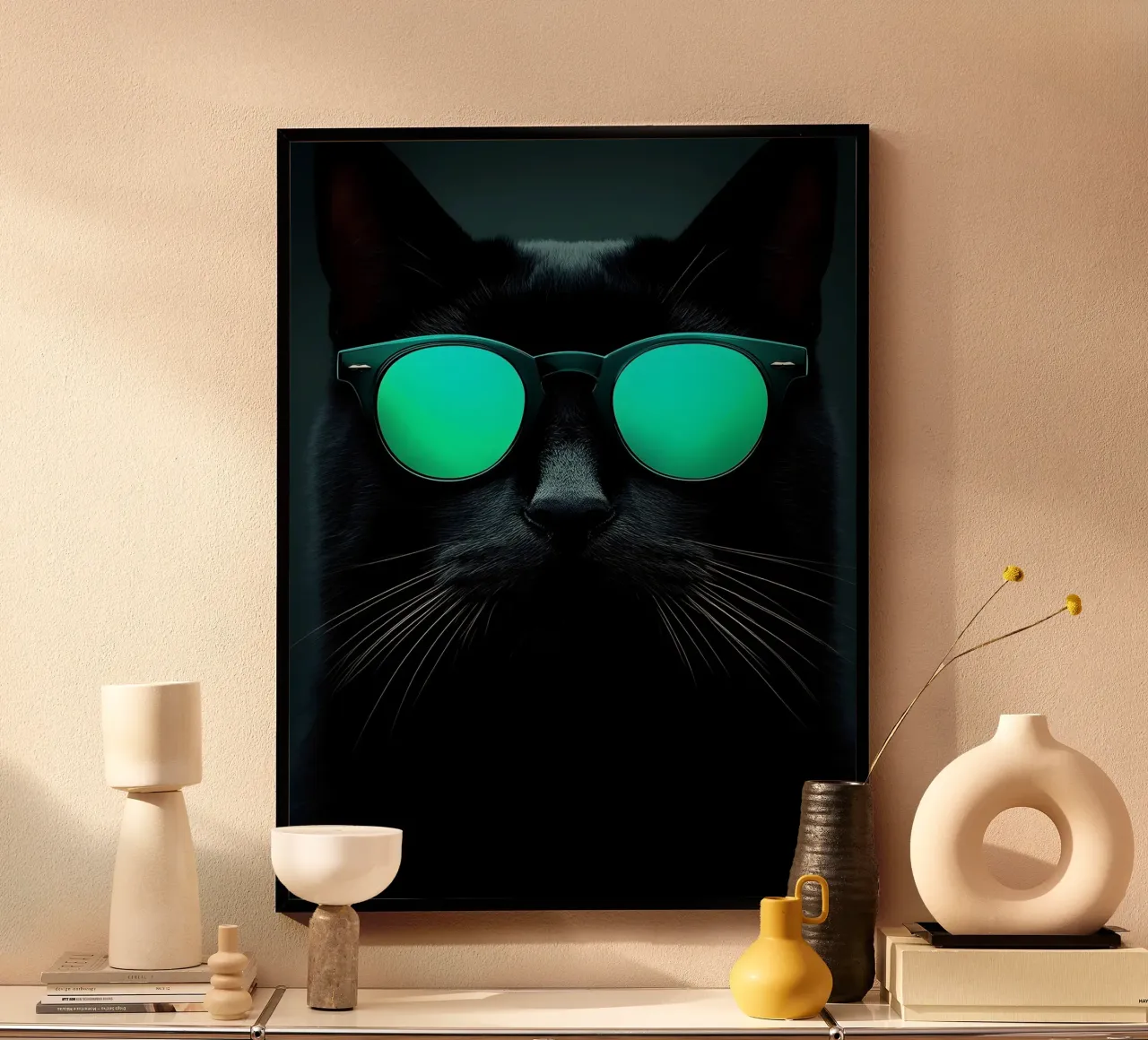 Gatto con occhiali da sole - Pop Art carta hahnemühle da ColorCrash Gallery