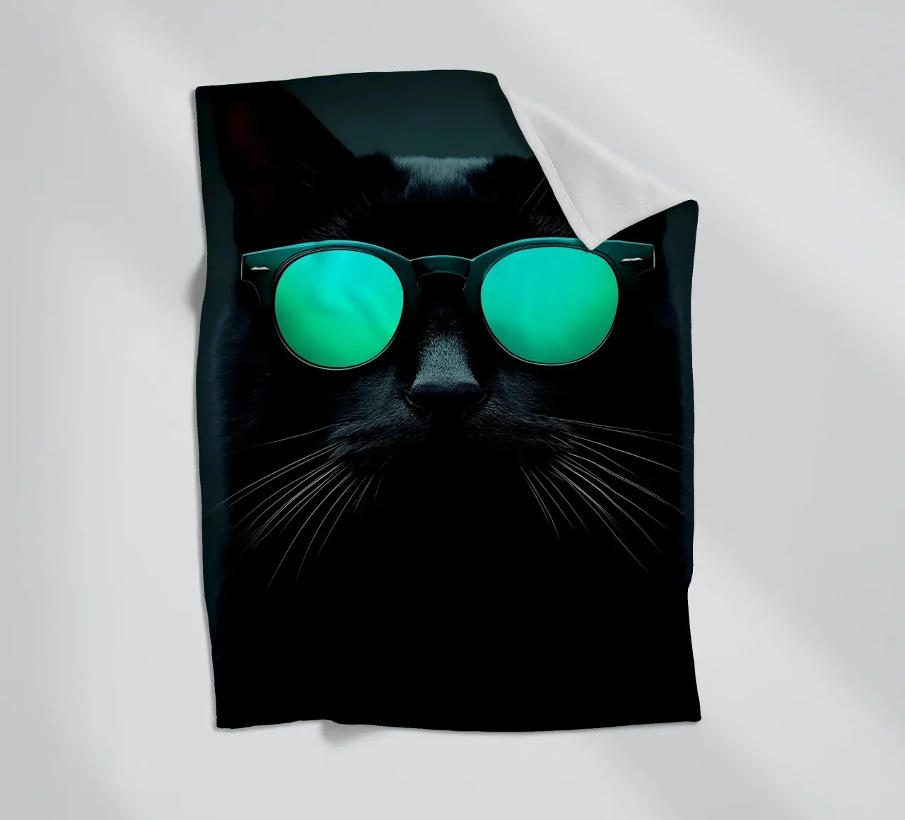 Gatto con occhiali da sole - Pop Art coperta in pile da ColorCrash Gallery
