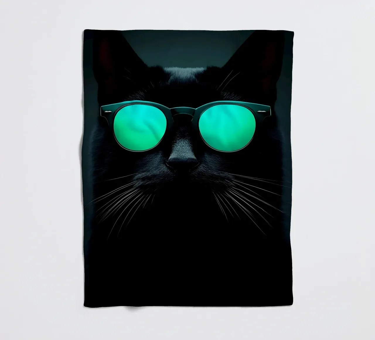 Gatto con occhiali da sole - Pop Art coperta in pile da ColorCrash Gallery