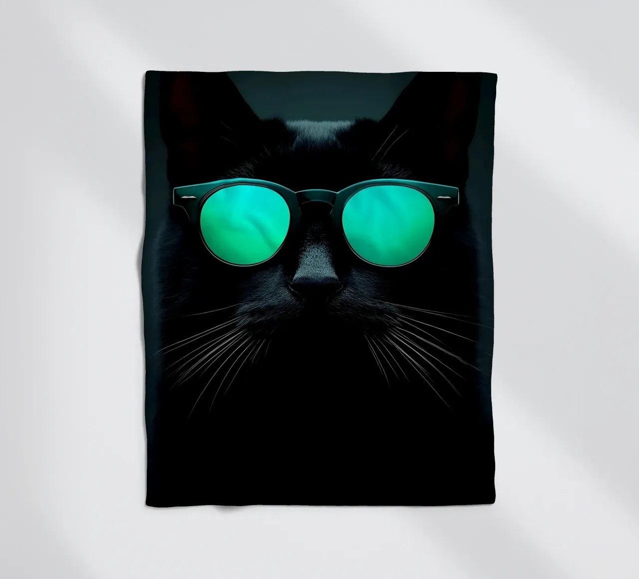 Gatto con occhiali da sole - Pop Art coperta in pile da ColorCrash Gallery