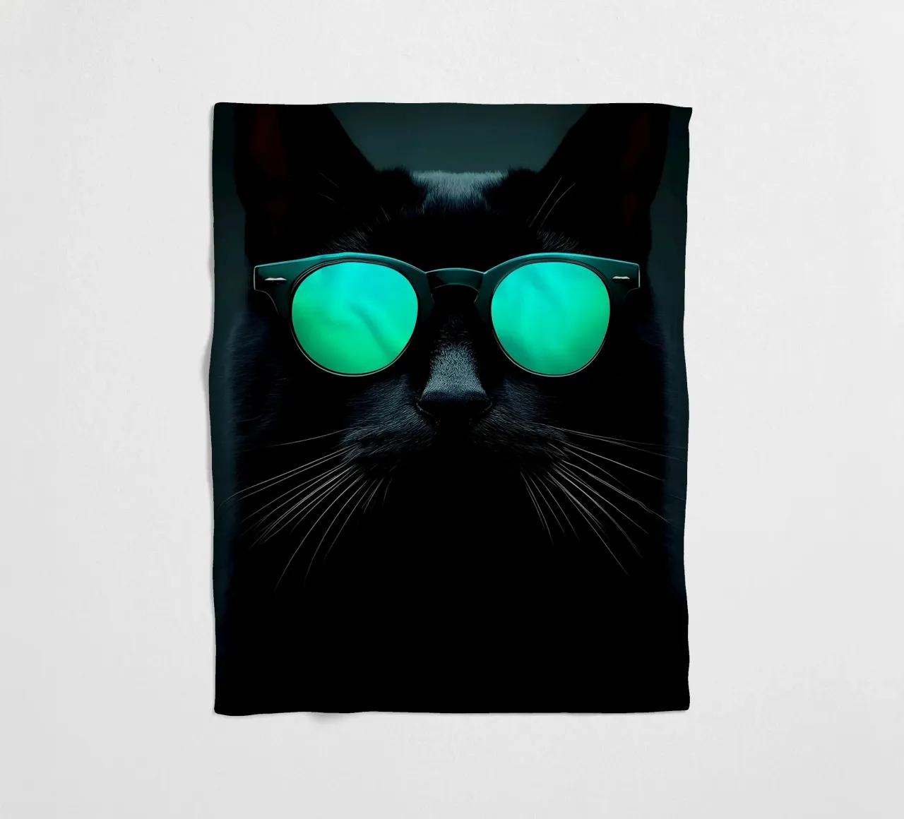 Gatto con occhiali da sole - Pop Art coperta in pile da ColorCrash Gallery