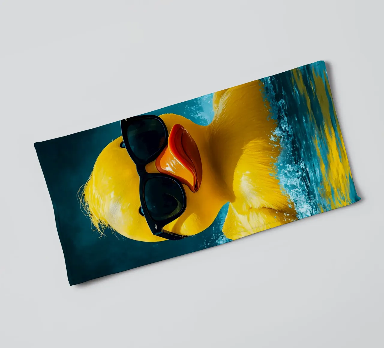 Anatra in occhiali - Pop Art asciugamano da bagno da ColorCrash Gallery