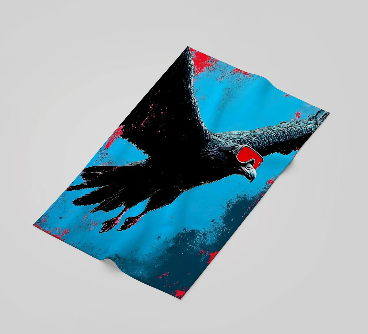 Corvo con gli occhiali - Pop Art telo mare da ColorCrash Gallery
