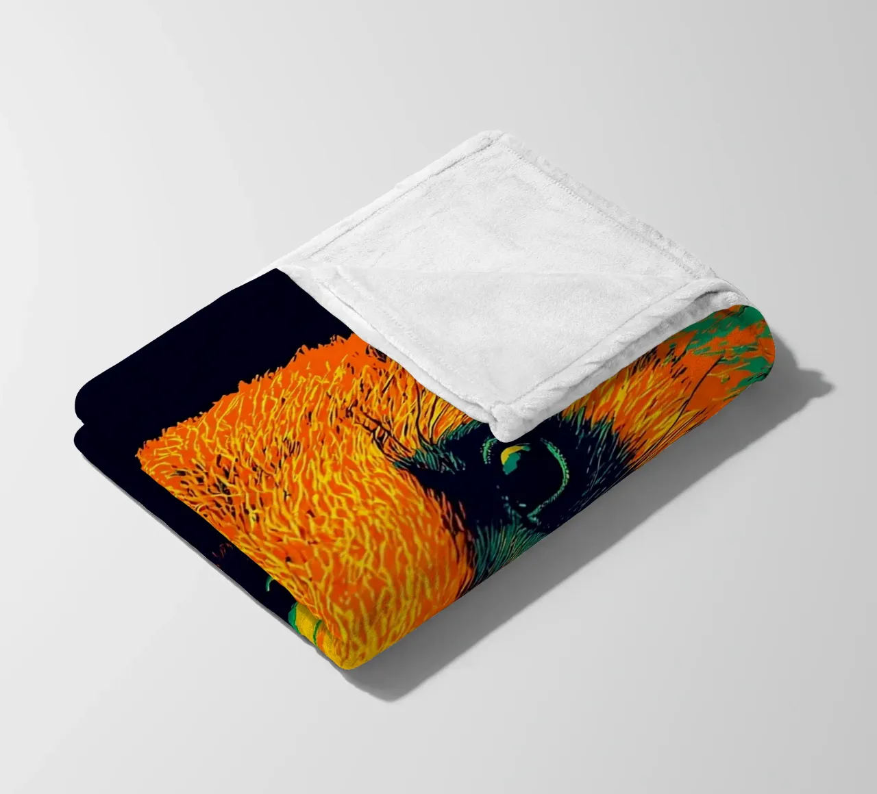 Procione - Pop Art coperta in pile da ColorCrash Gallery