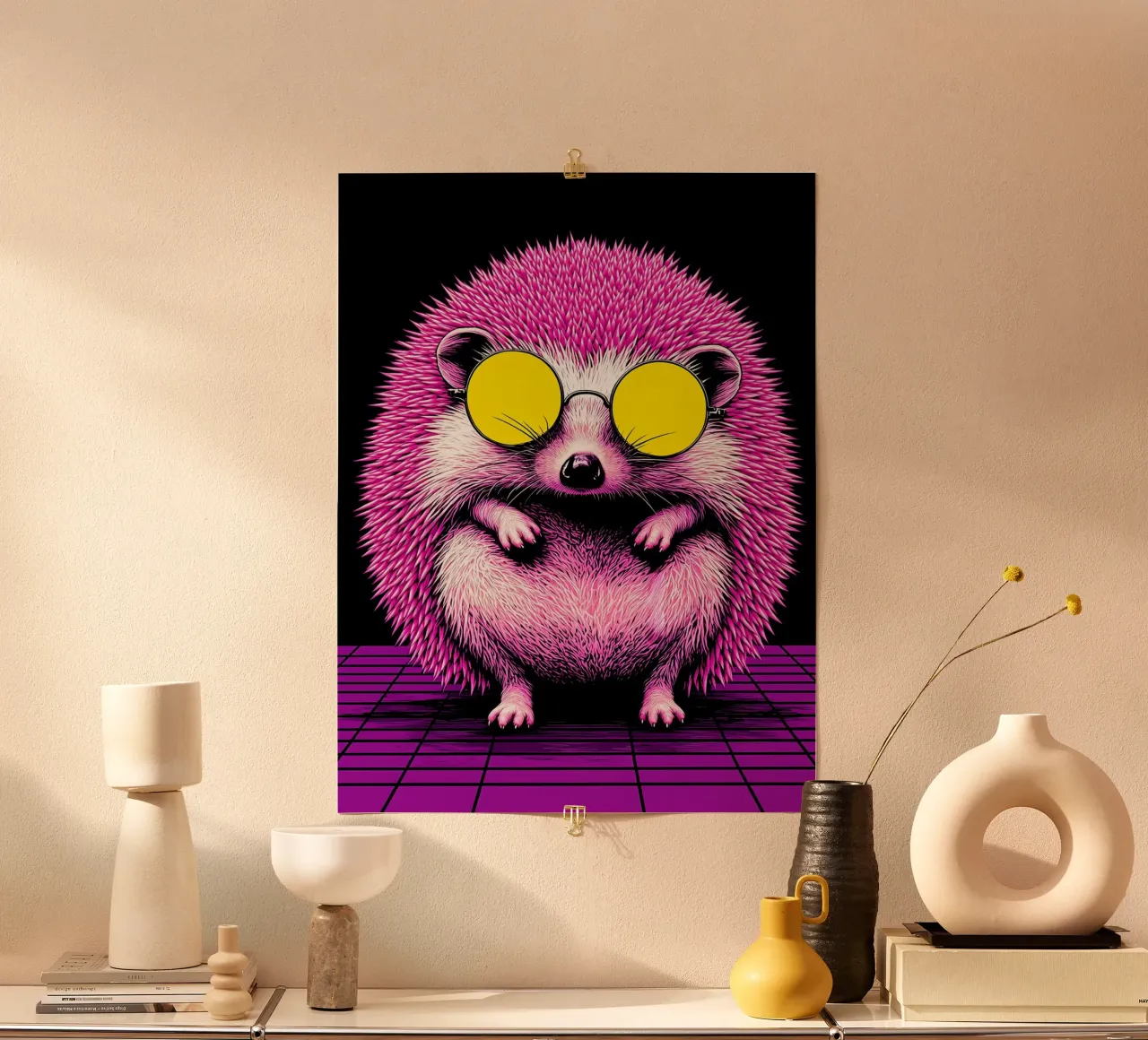 Erizo con gafas - Pop Art hahnemühle de ColorCrash Gallery