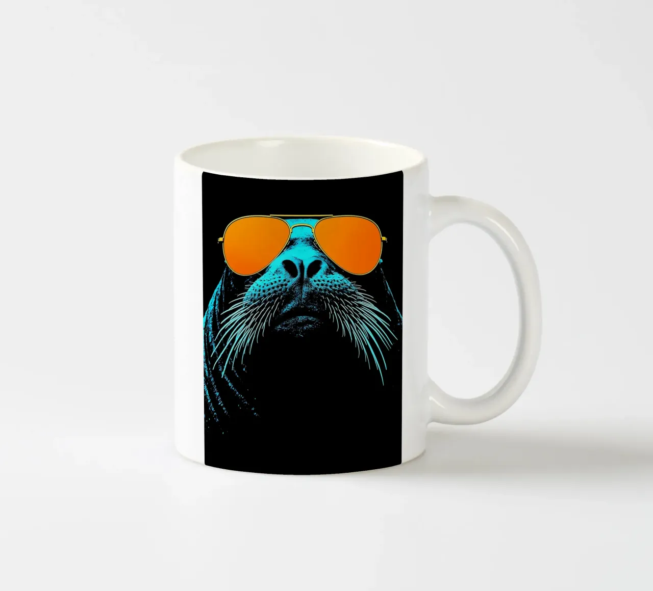 Sigillo con occhiali da sole - Pop Art tazza in ceramica da ColorCrash Gallery