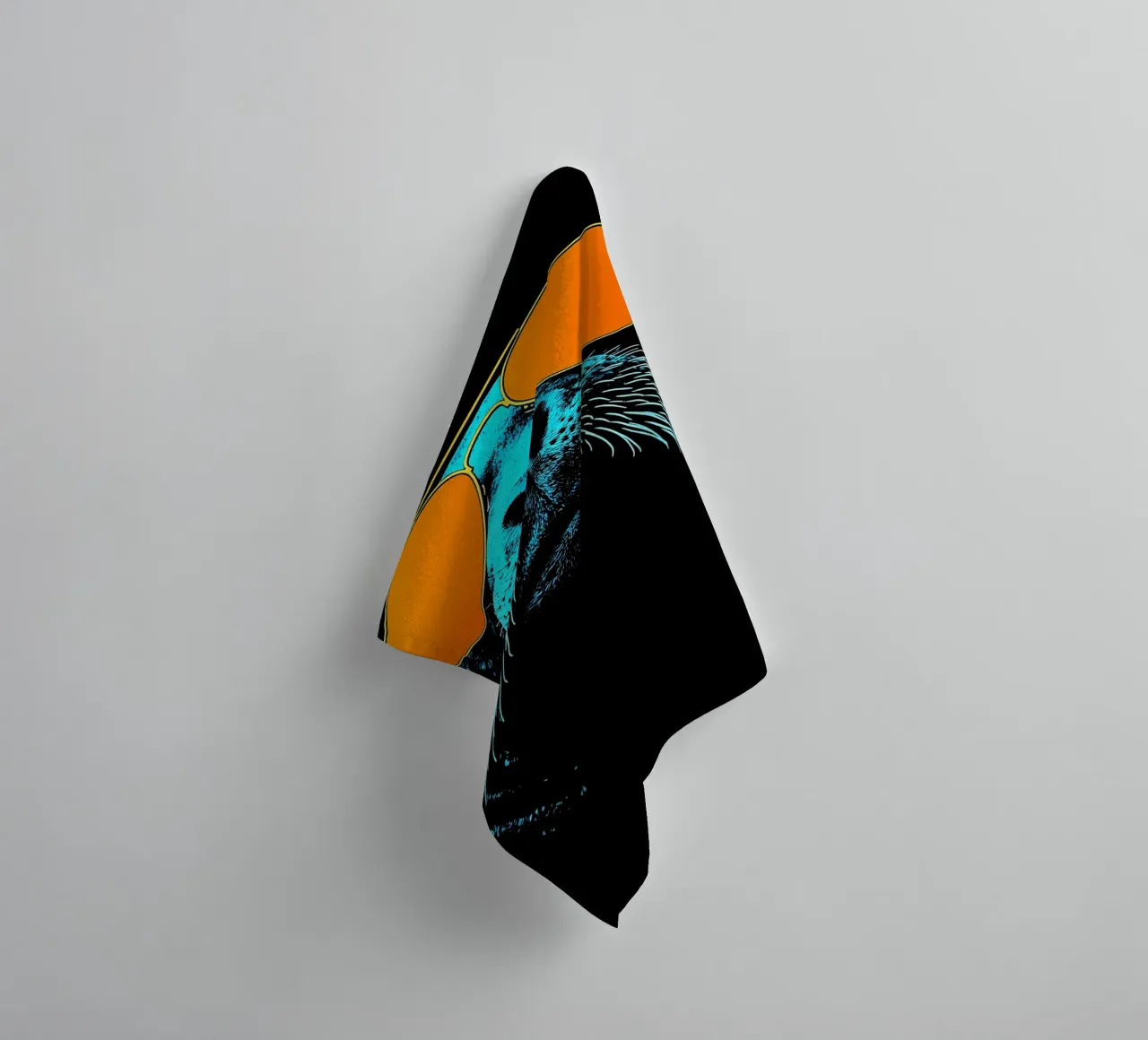 Sigillo con occhiali da sole - Pop Art asciugamano da bagno da ColorCrash Gallery