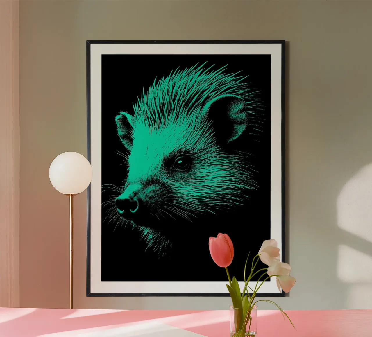 Riccio - Pop Art poster con telaio in plastica da ColorCrash Gallery