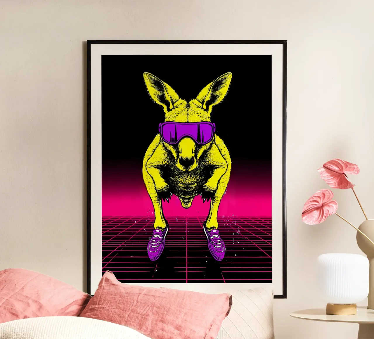 Canguro con occhiali da sole - Pop Art poster da ColorCrash Gallery
