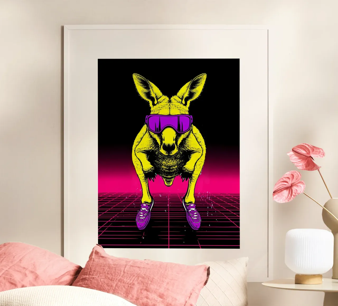 Canguro con occhiali da sole - Pop Art poster da ColorCrash Gallery