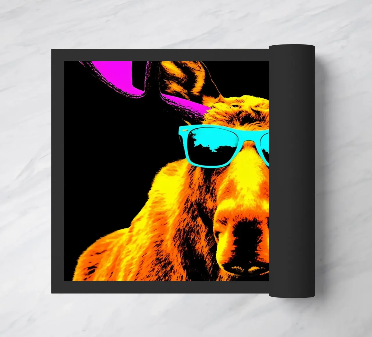 Alce con occhiali da sole - Pop Art zerbino da ColorCrash Gallery