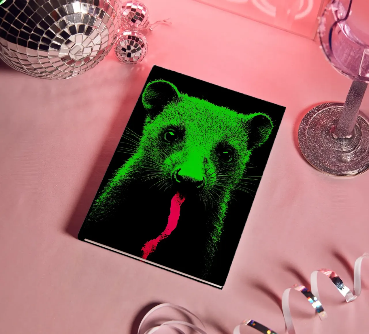 Weasel - Pop Art notebook by ColorCrash Gallery