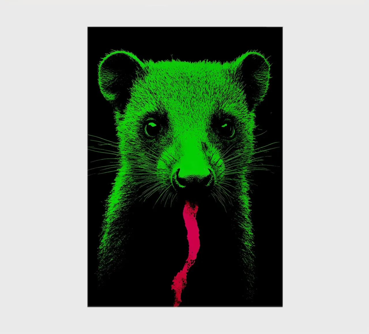 Weasel - Pop Art notebook by ColorCrash Gallery