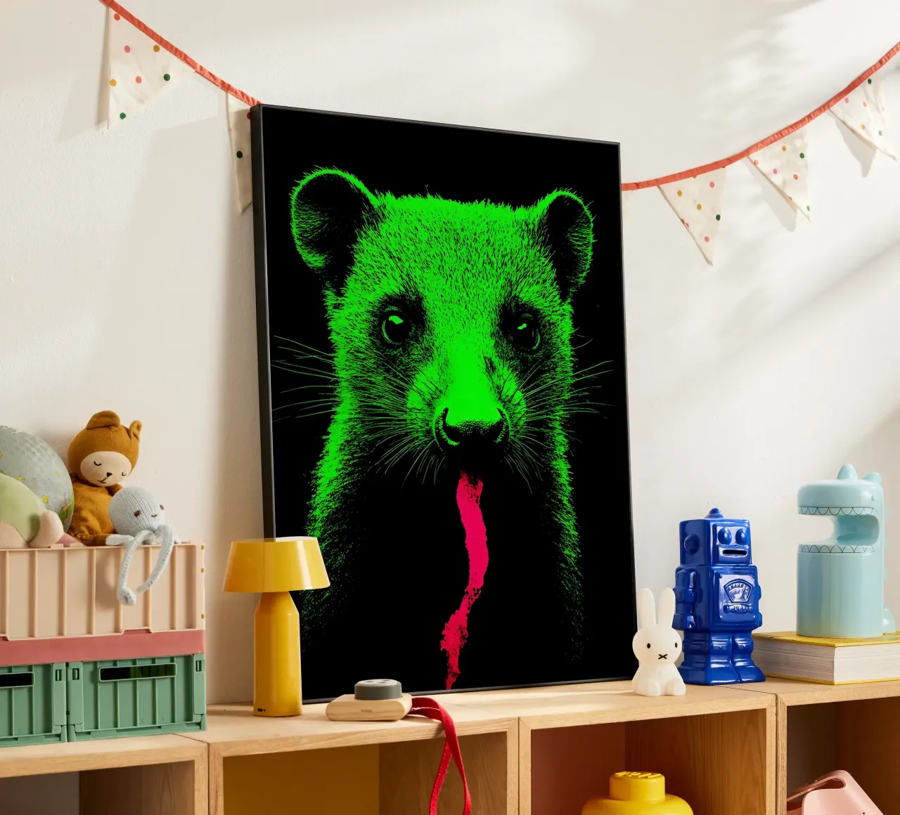 Donnola - Pop Art alluminio dibond da ColorCrash Gallery