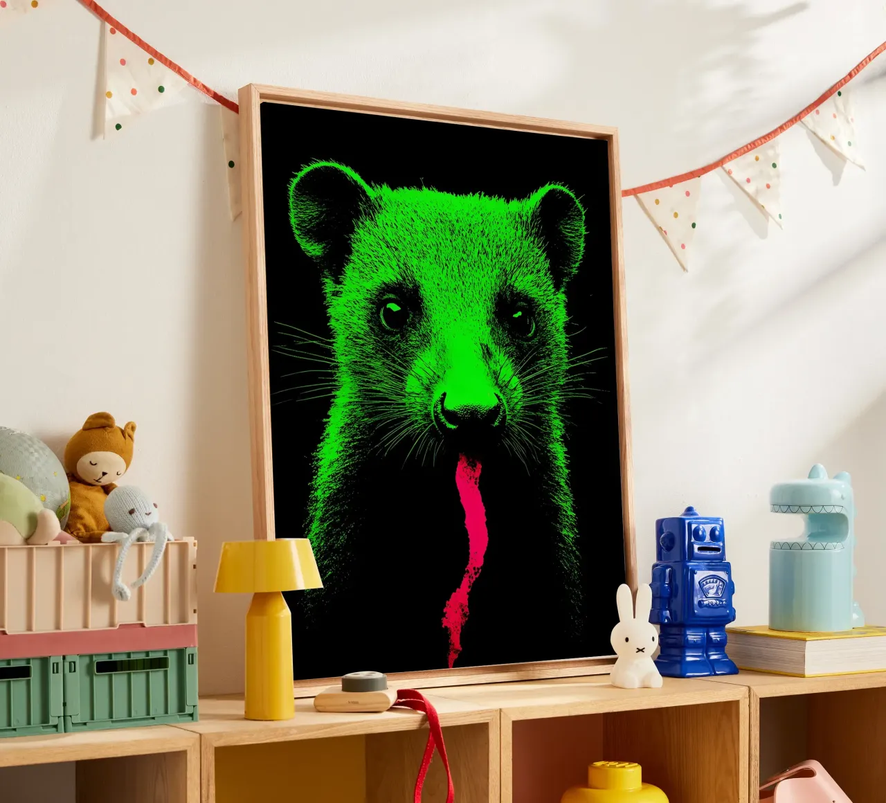 Weasel - Pop Art canvas by ColorCrash Gallery