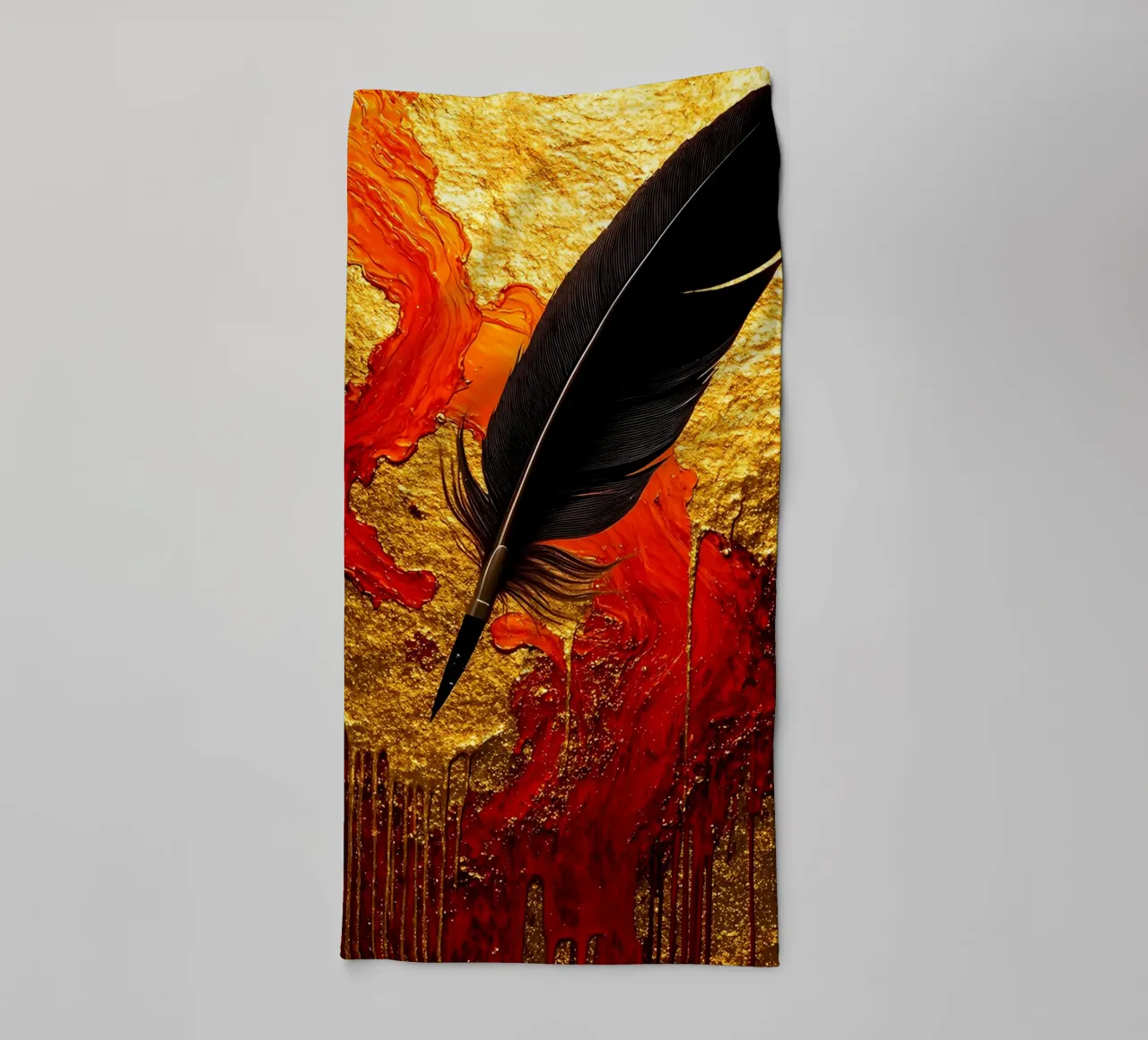 Piuma - Pop Art asciugamano da bagno da ColorCrash Gallery