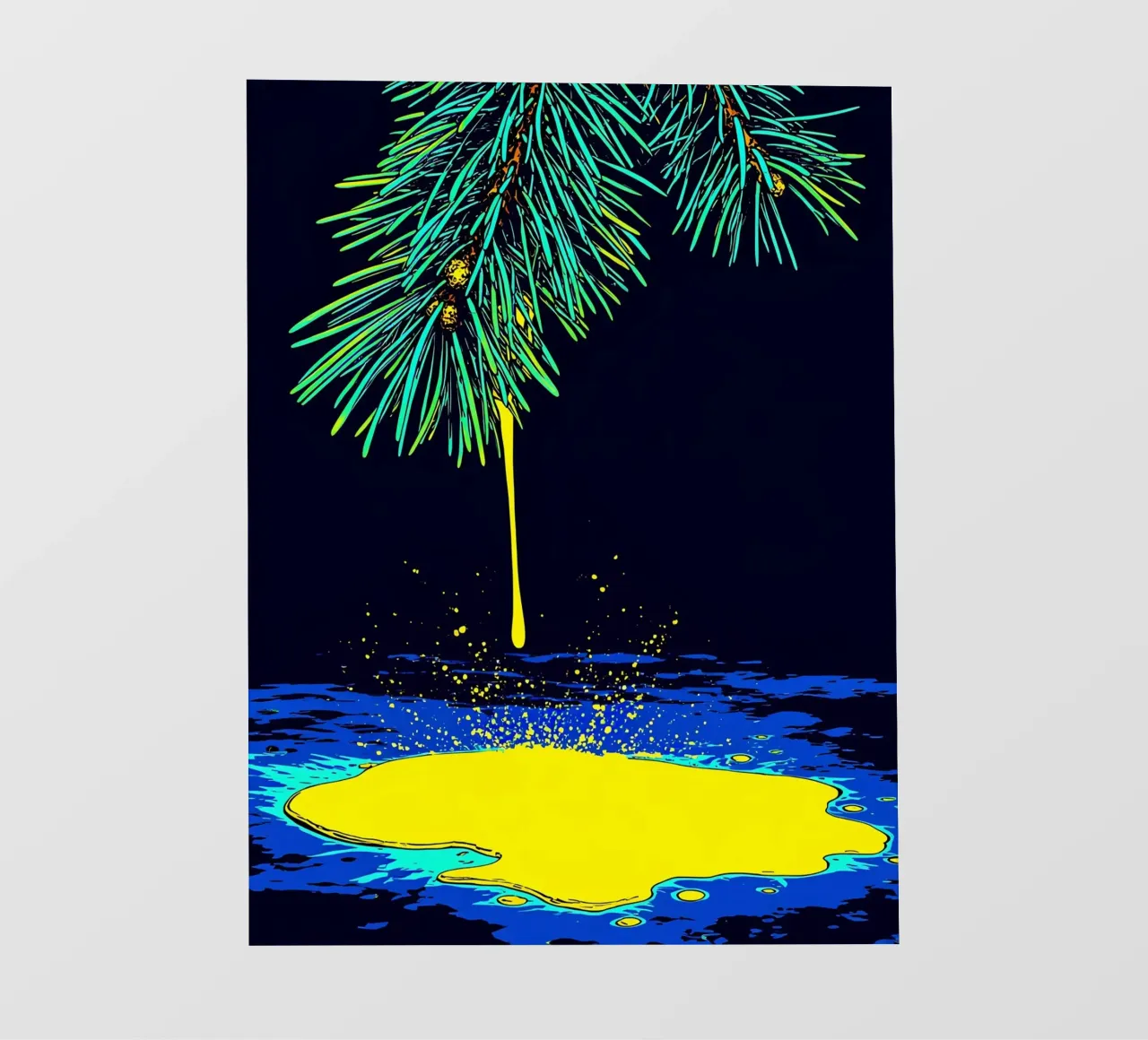 Ramo gocciolante - Pop Art pellicola backlit da ColorCrash Gallery