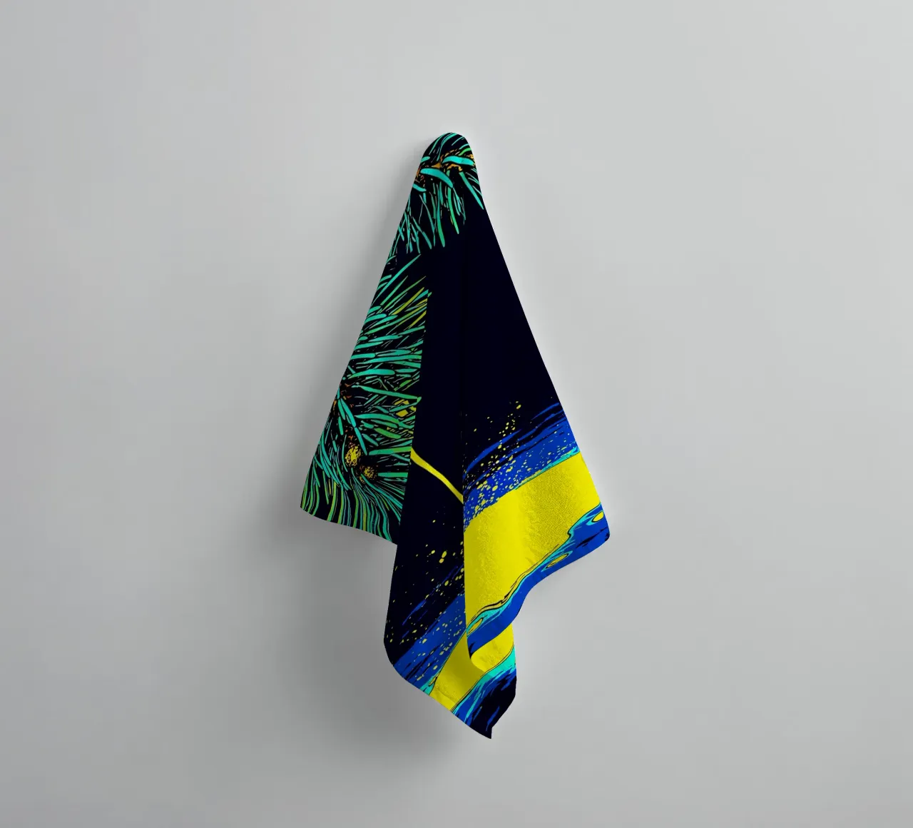 Dripping Branch - Pop Art towel by ColorCrash Gallery