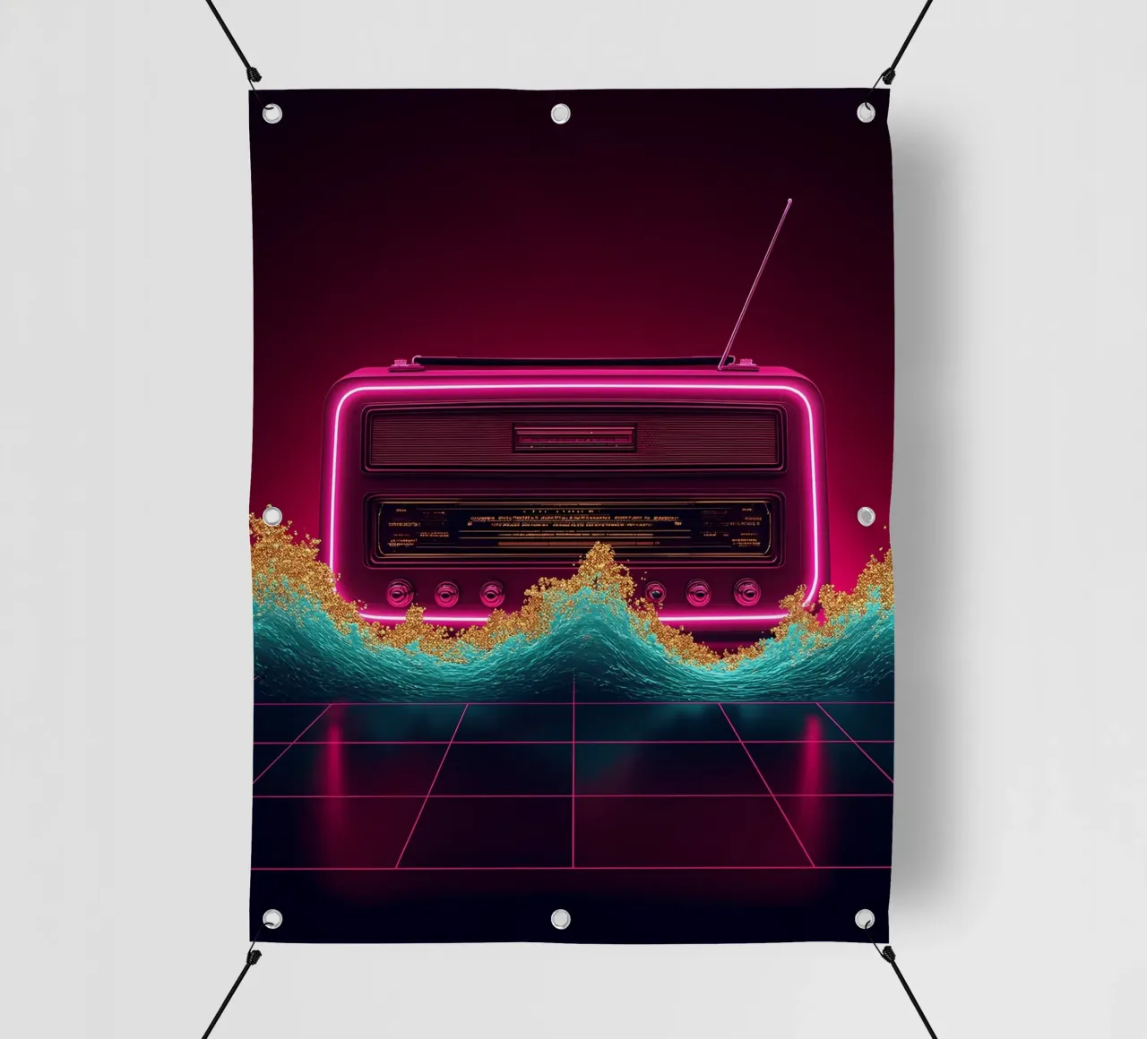 Radio retrò - Pop Art telo in pvc da ColorCrash Gallery