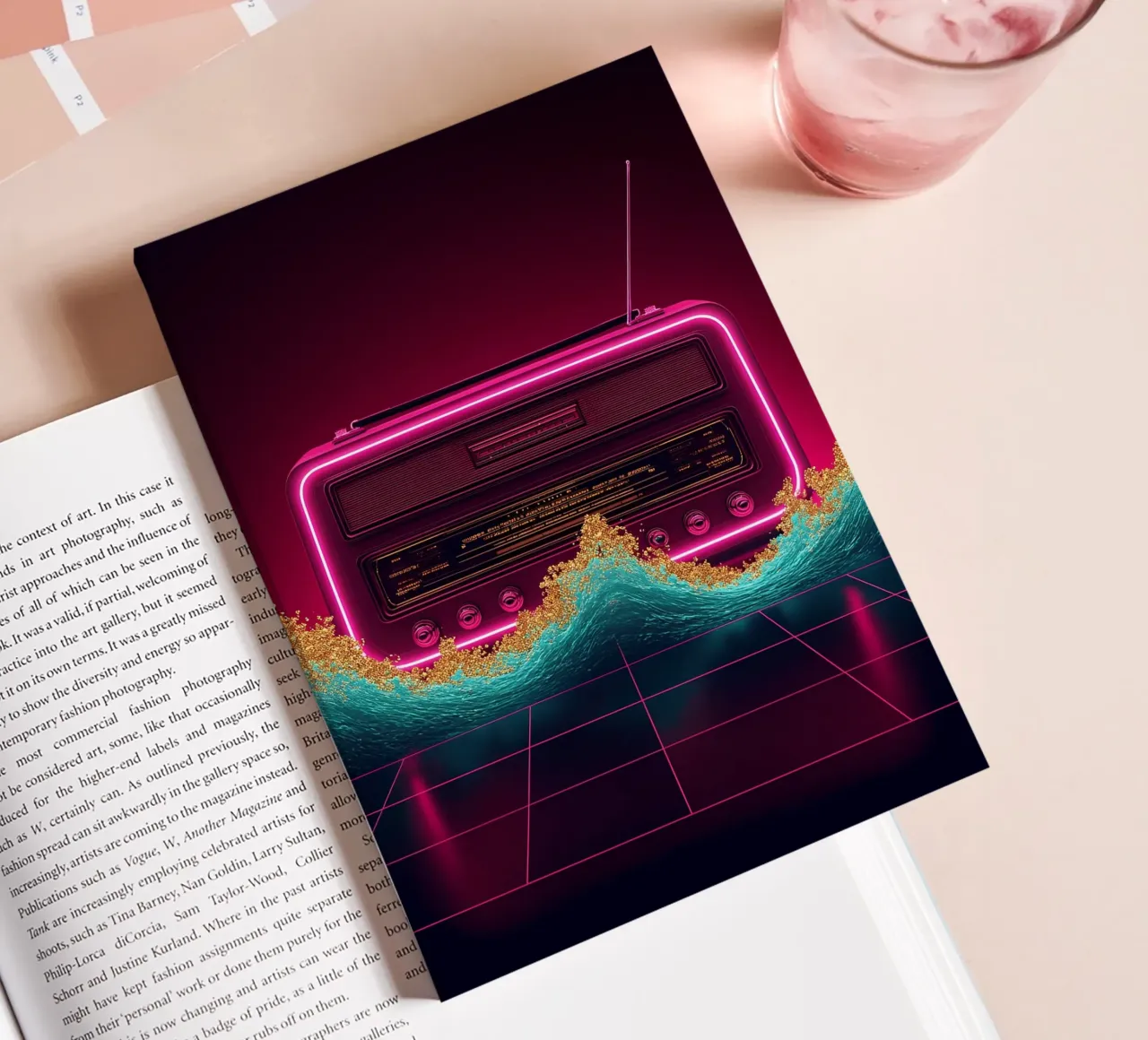 Retro Radio - Pop Art notebook by ColorCrash Gallery