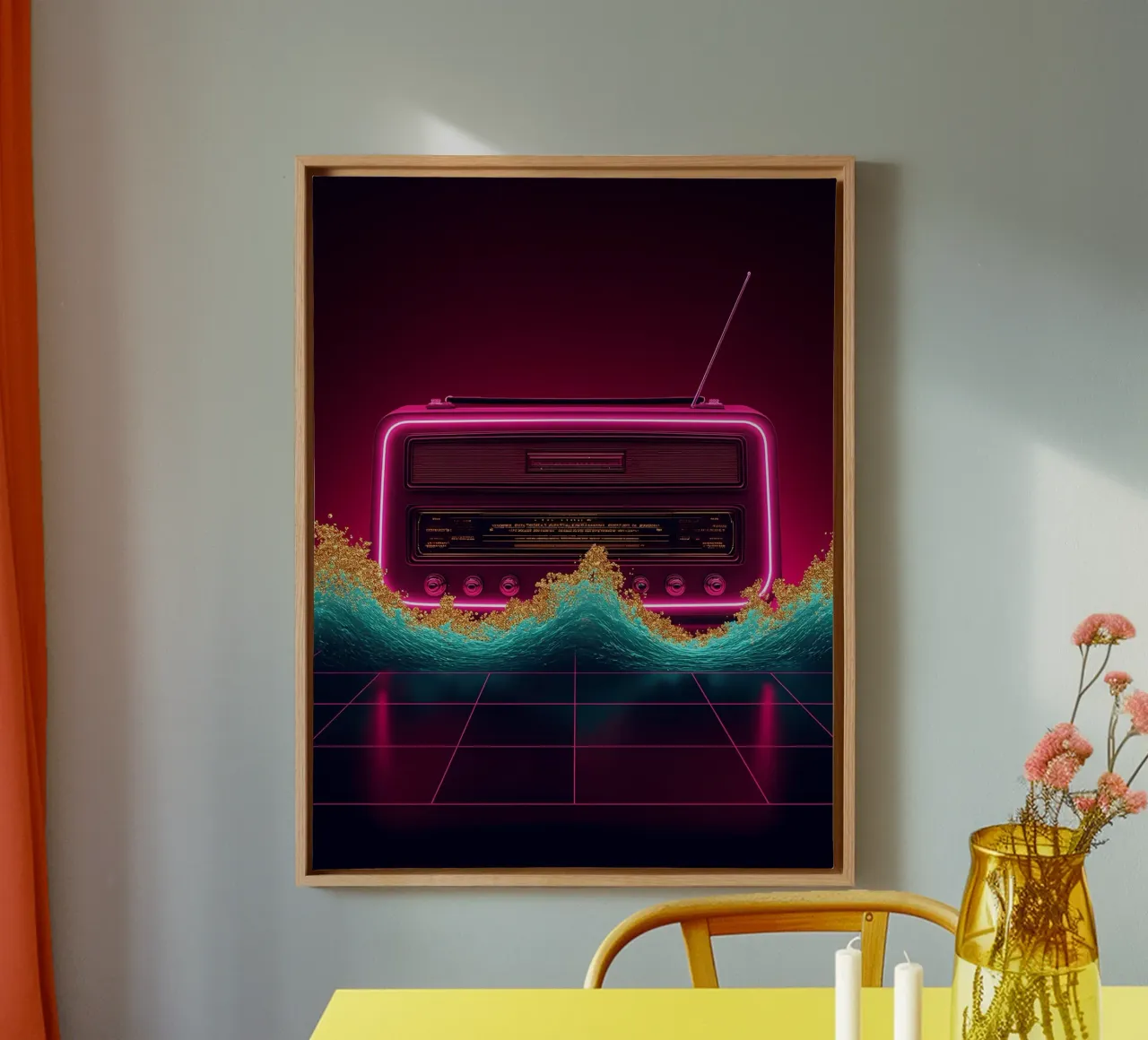 Retro Radio - Pop Art canvas by ColorCrash Gallery