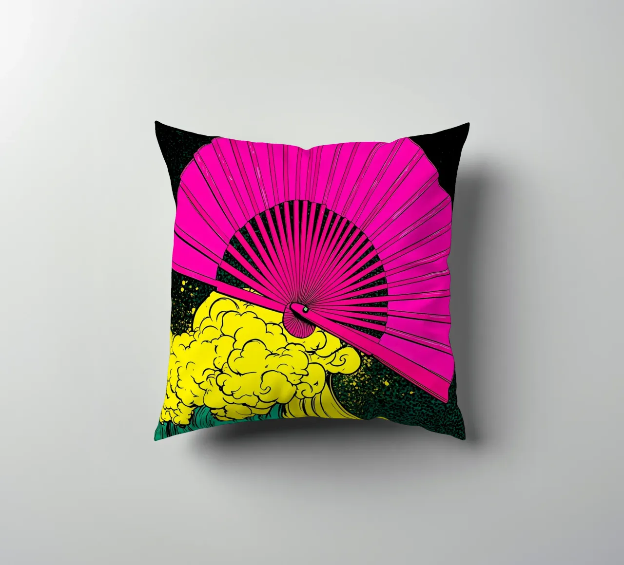 Fan On Wave - Pop Art cuscino da ColorCrash Gallery