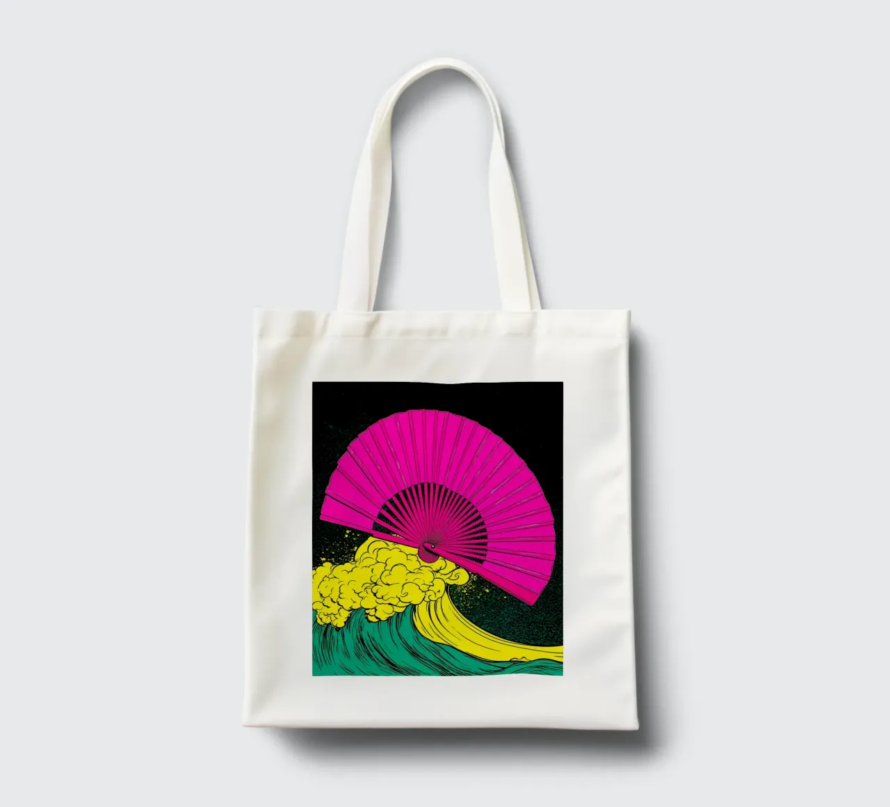 Fan On Wave - Pop Art borsa in juta da ColorCrash Gallery