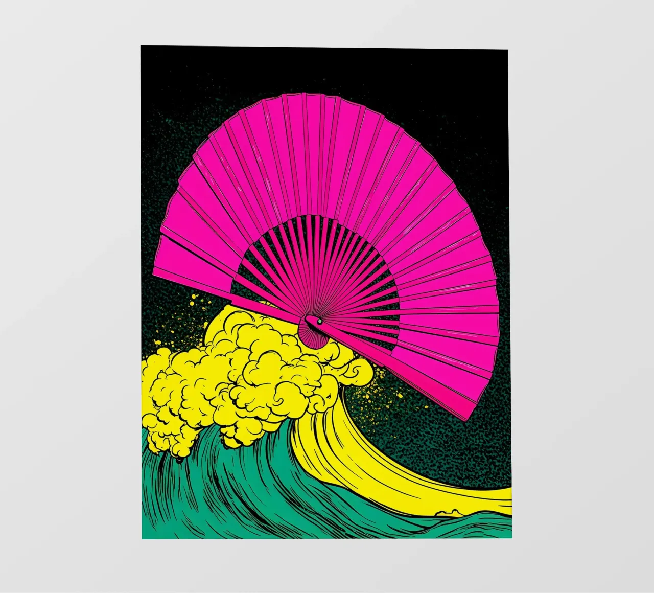 Fan On Wave - Pop Art pellicola backlit da ColorCrash Gallery