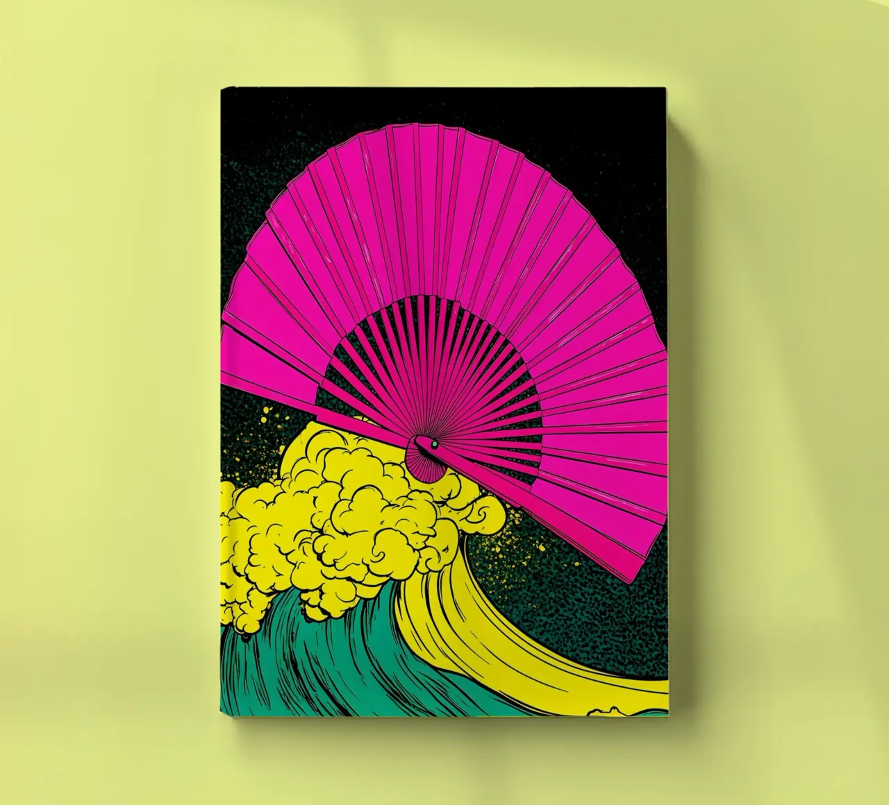 Fan On Wave - Pop Art notebook by ColorCrash Gallery
