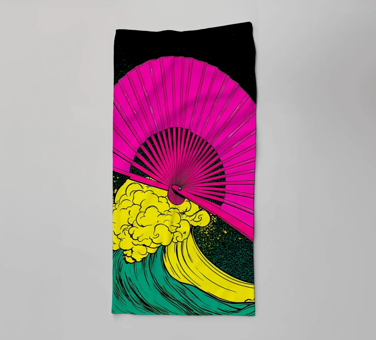 Fan On Wave - Pop Art asciugamano da bagno da ColorCrash Gallery
