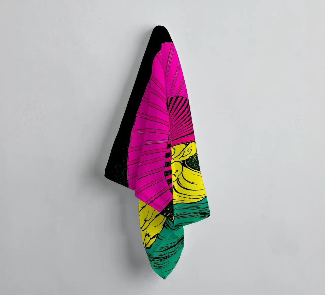 Fan On Wave - Pop Art asciugamano da bagno da ColorCrash Gallery