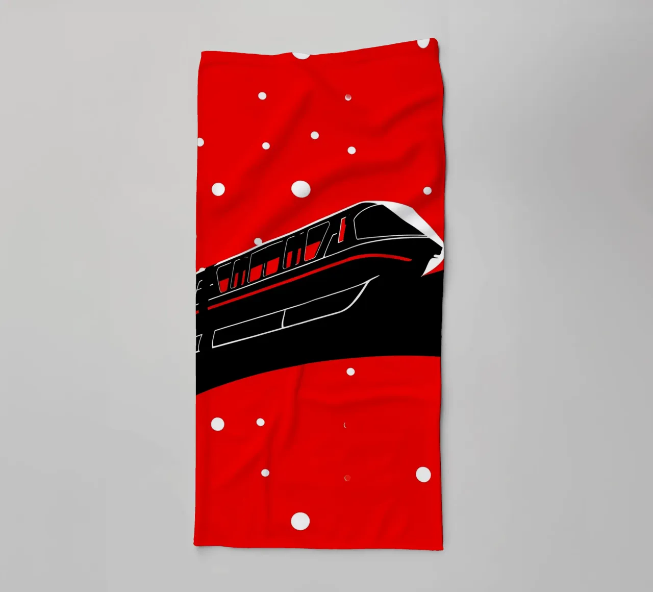 Monorail - Pop-art badhanddoek van ColorCrash Gallery