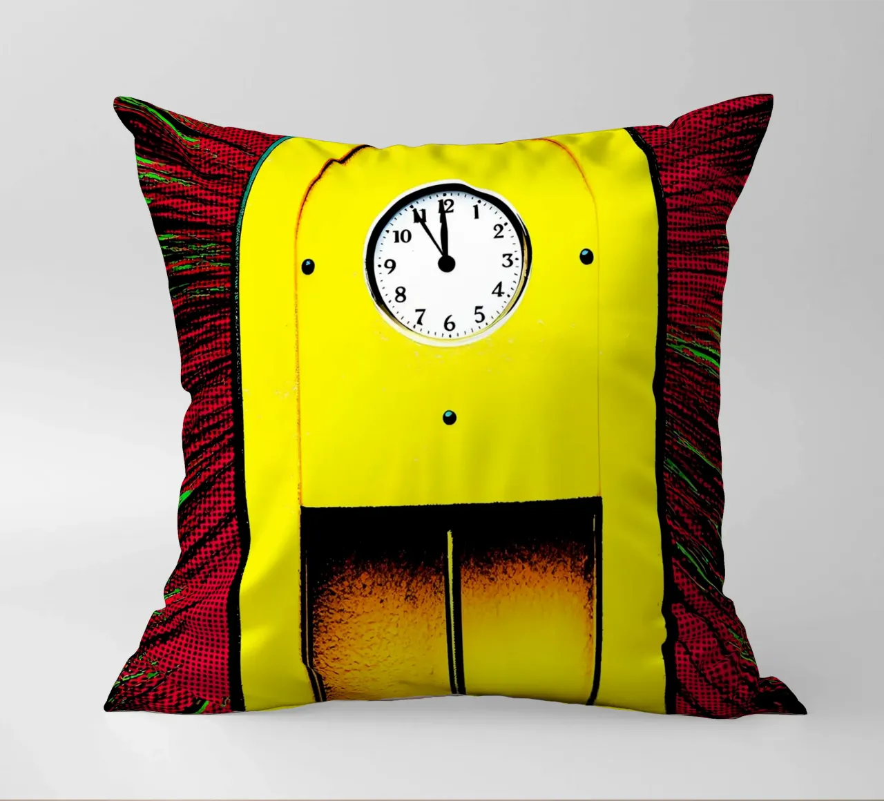 Orologio a pendolo - Pop Art cuscino da ColorCrash Gallery