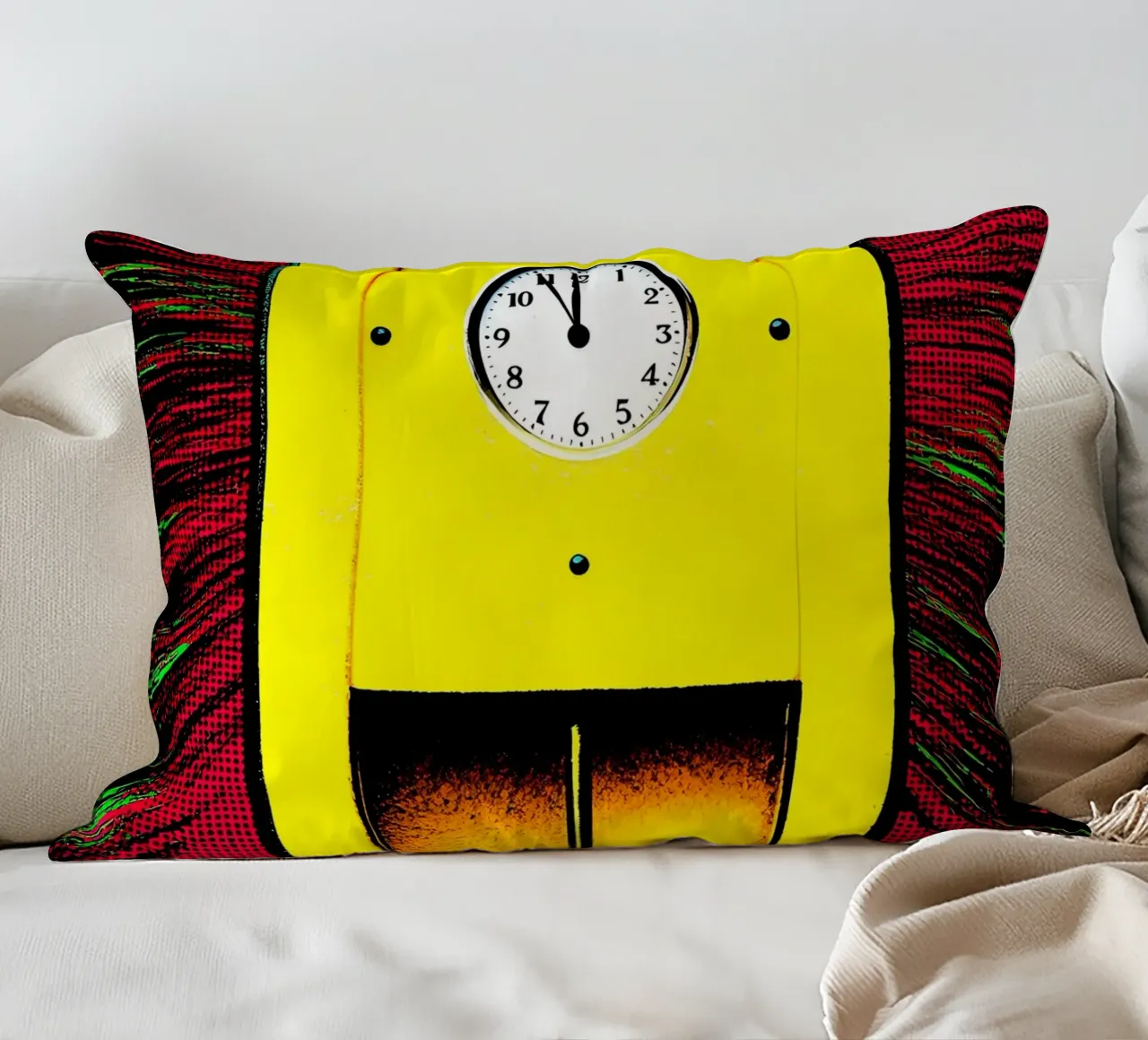Orologio a pendolo - Pop Art cuscino da ColorCrash Gallery