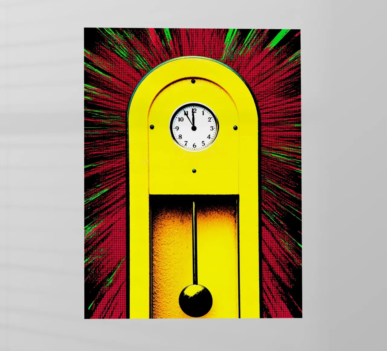 Orologio a pendolo - Pop Art pellicola backlit da ColorCrash Gallery