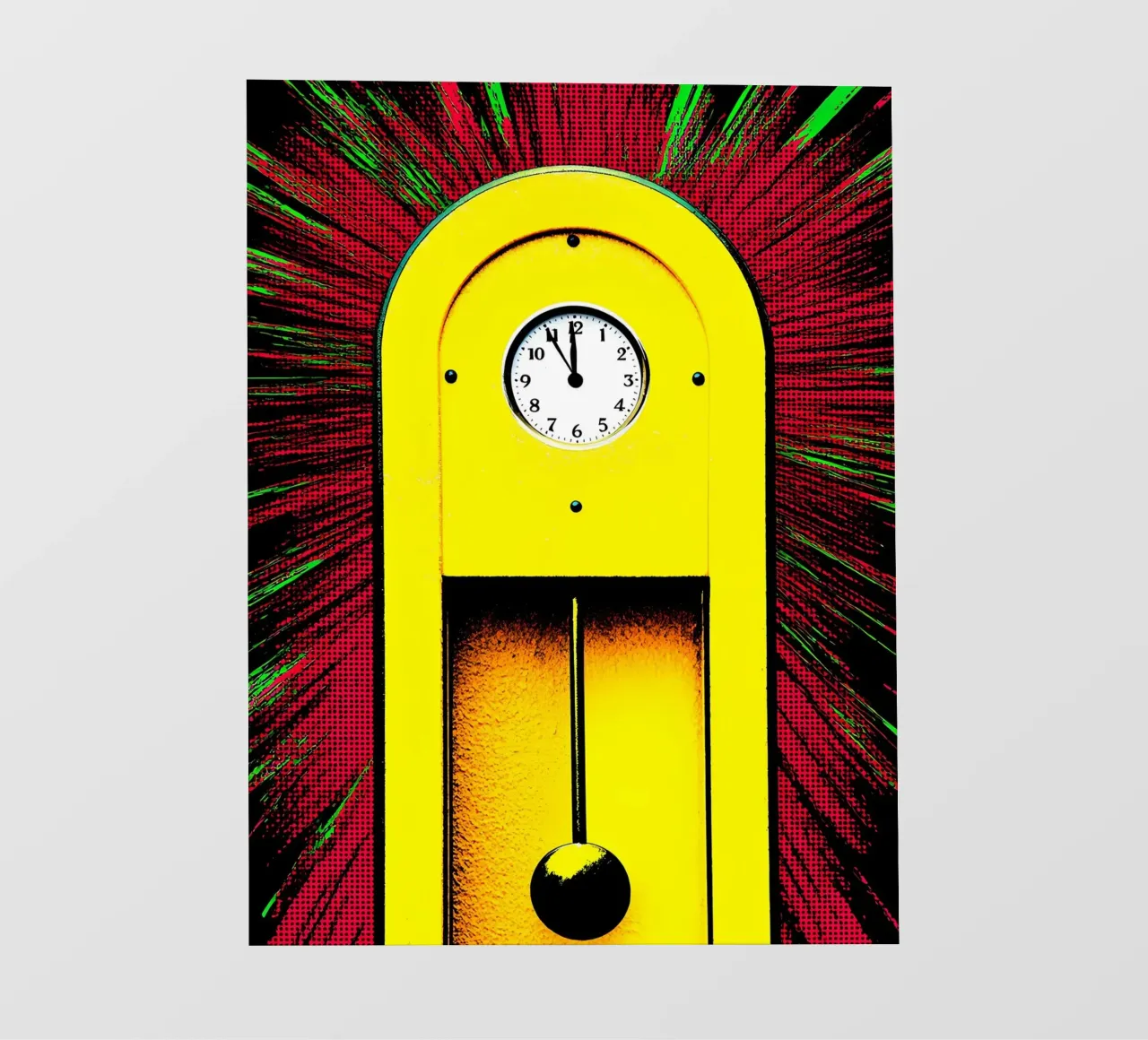 Orologio a pendolo - Pop Art pellicola backlit da ColorCrash Gallery