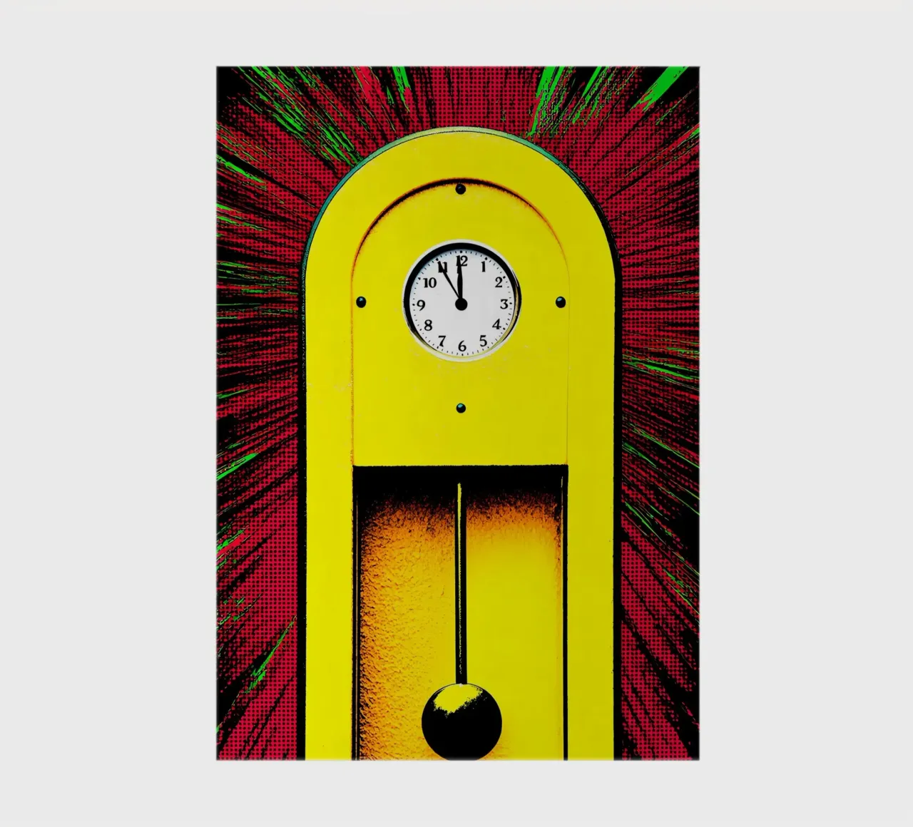 Clock Pendulum - Pop Art notebook by ColorCrash Gallery