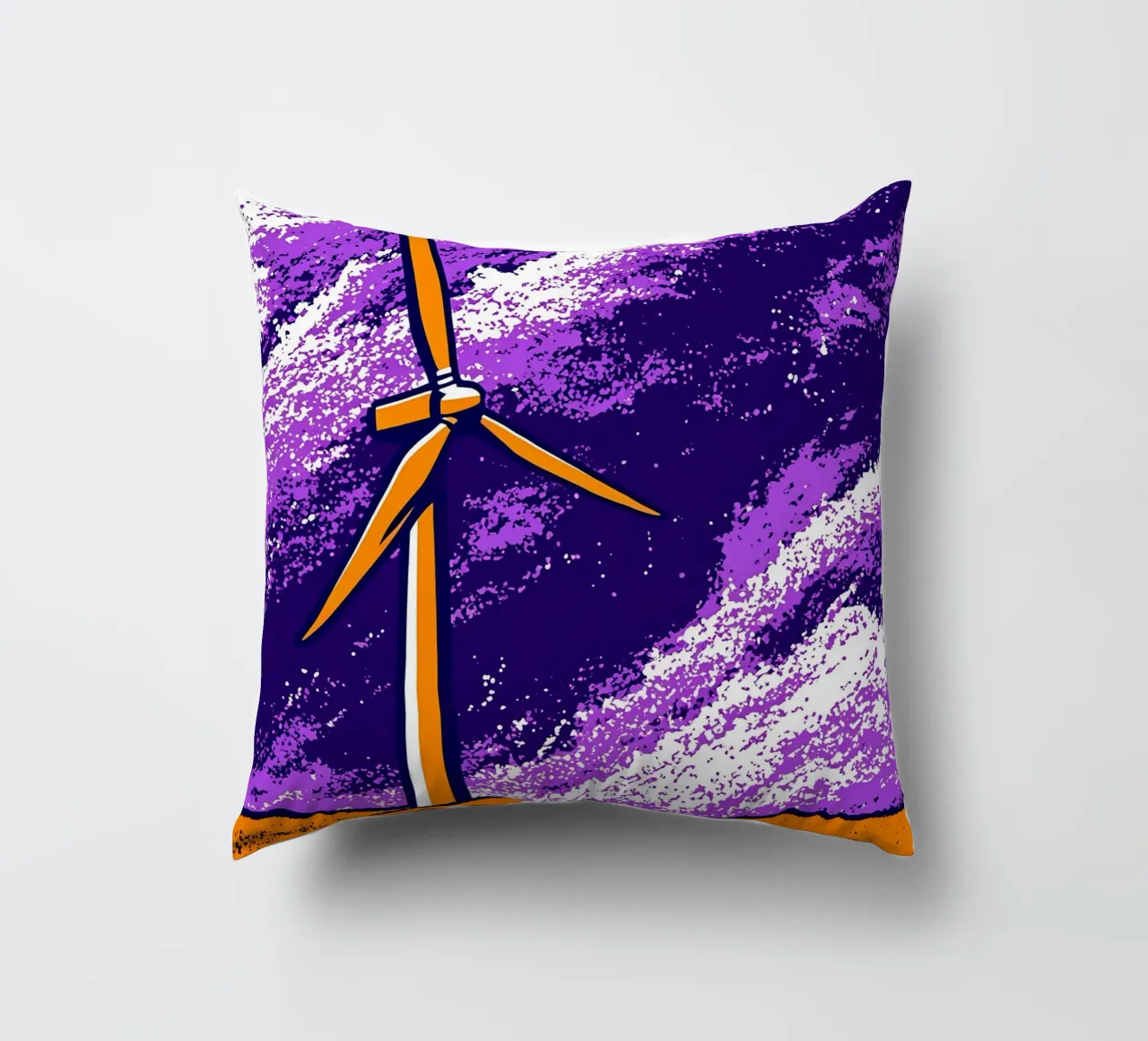 Turbina eolica - Pop Art cuscino da ColorCrash Gallery
