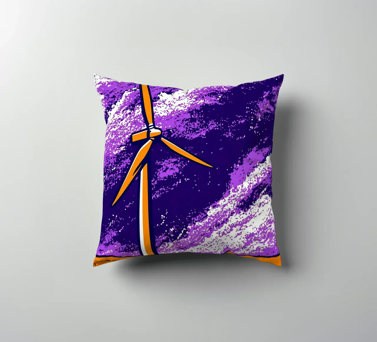 Turbina eolica - Pop Art cuscino da ColorCrash Gallery
