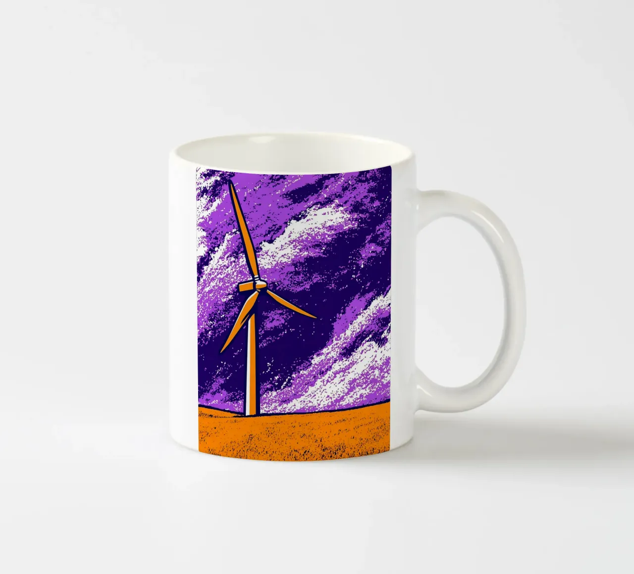 Turbina eolica - Pop Art tazza in ceramica da ColorCrash Gallery