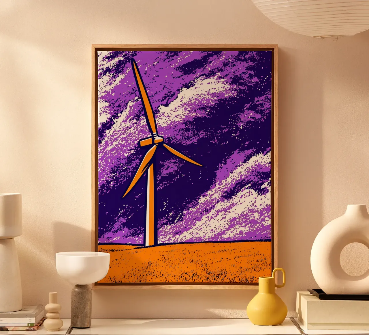 Wind Turbine - Pop Art canvas by ColorCrash Gallery
