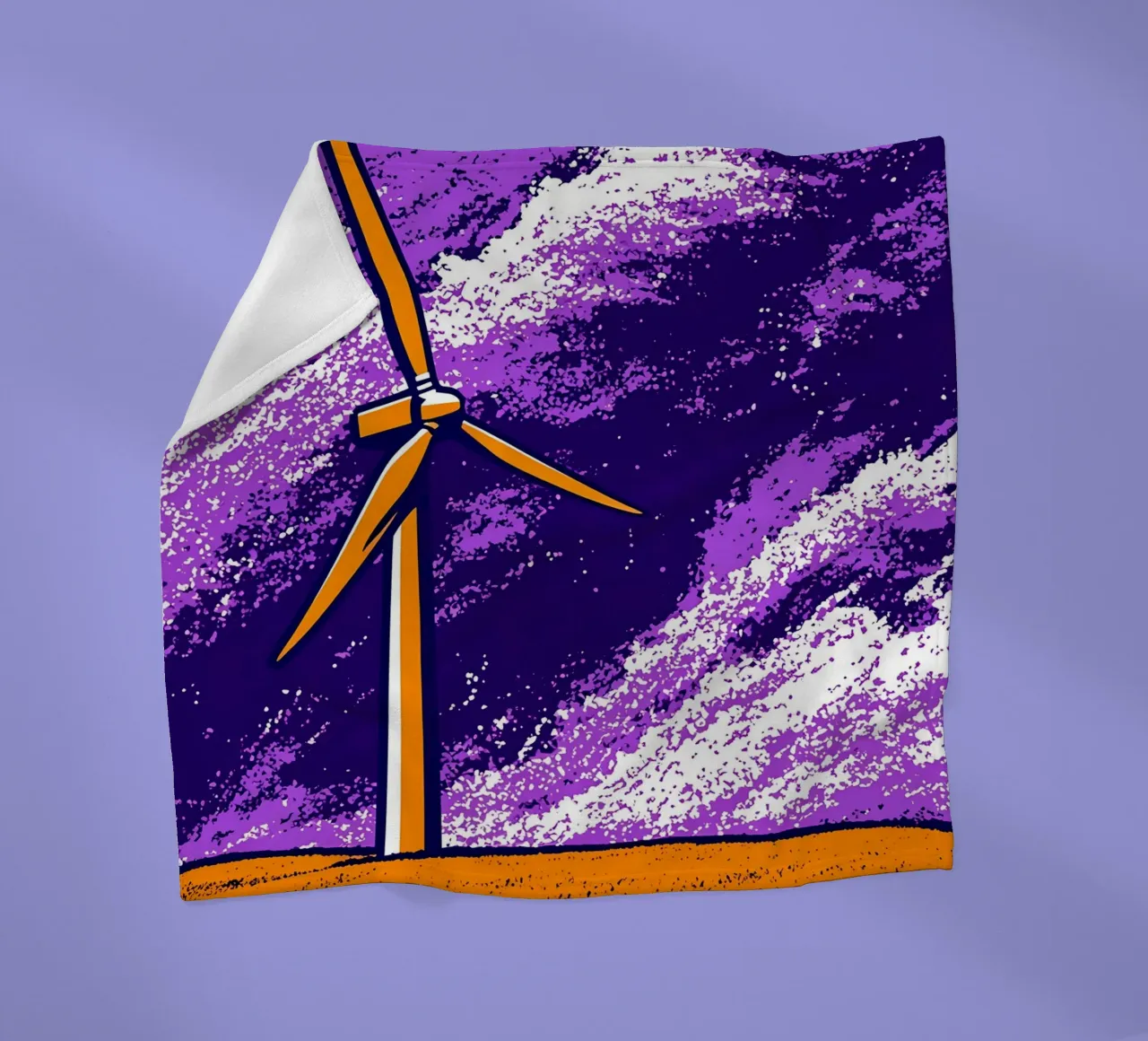 Windturbine - Pop Art fleecedeken van ColorCrash Gallery