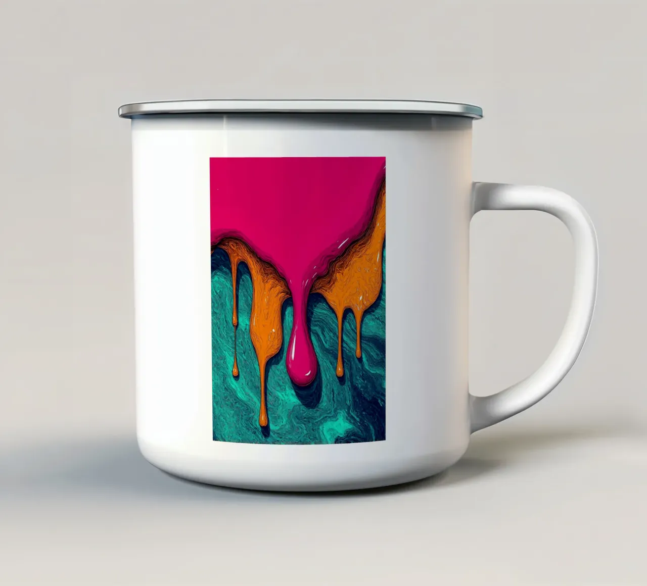 Gocce di vernice - Pop Art tazza in smalto da ColorCrash Gallery