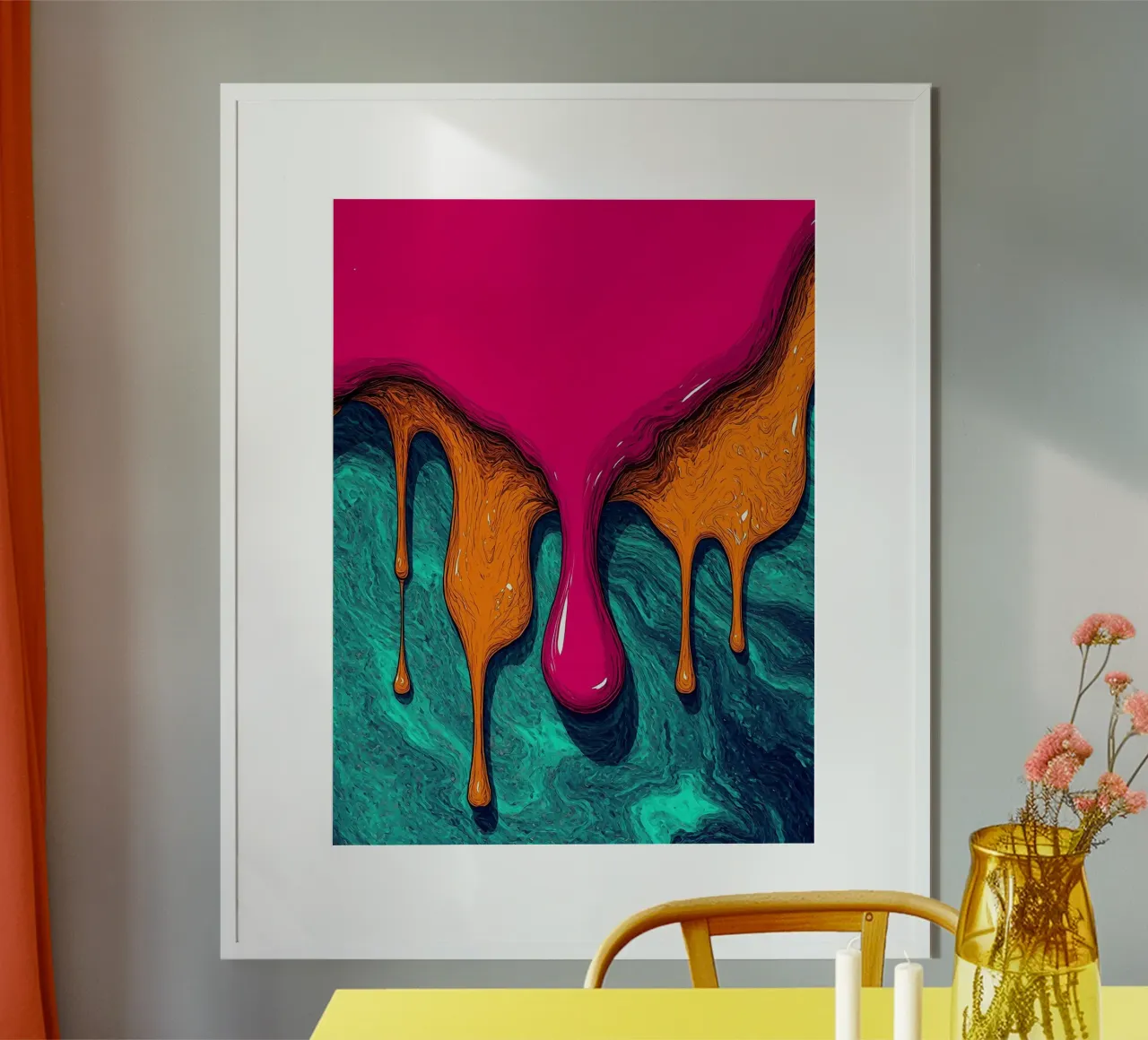 Gocce di vernice - Pop Art poster con telaio in alluminio da ColorCrash Gallery