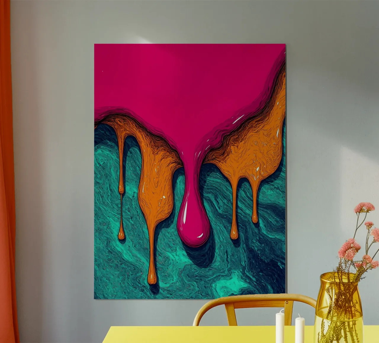 Gocce di vernice - Pop Art poster con telaio in alluminio da ColorCrash Gallery