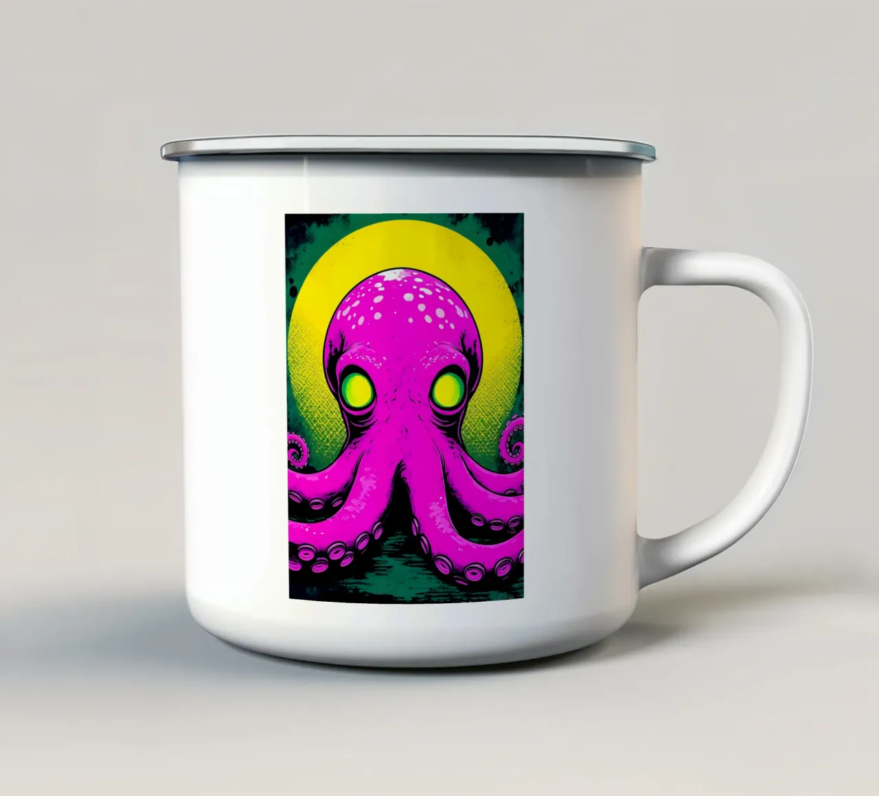 Polpo - Pop Art tazza in smalto da ColorCrash Gallery