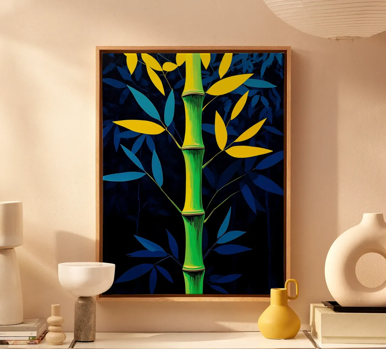 Bamboe - Pop-art canvas van ColorCrash Gallery
